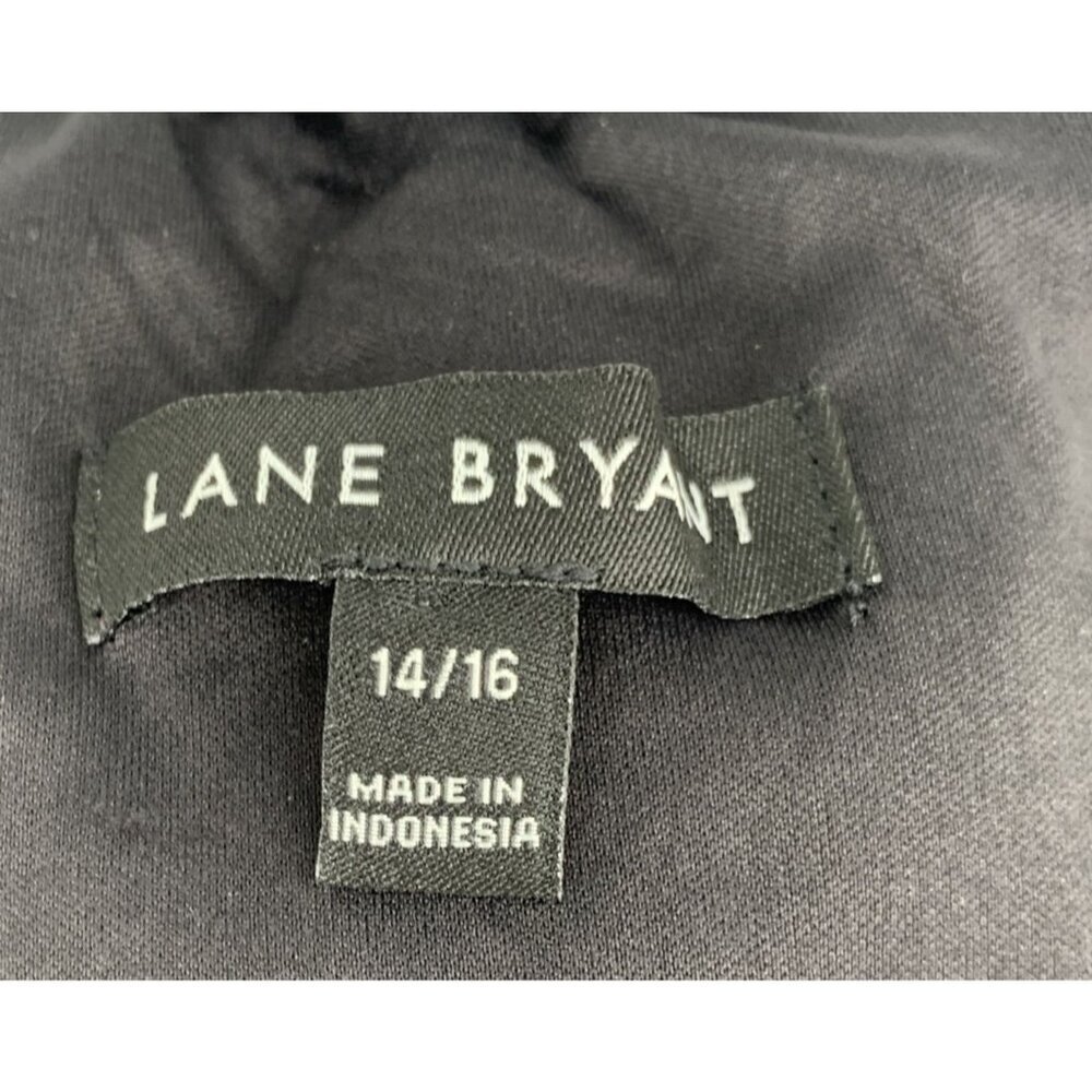 Lane Bryant Blouse Women's 14/16 Peasant Boho Lined Polyester Elastic Neckline - Picture 6 of 7